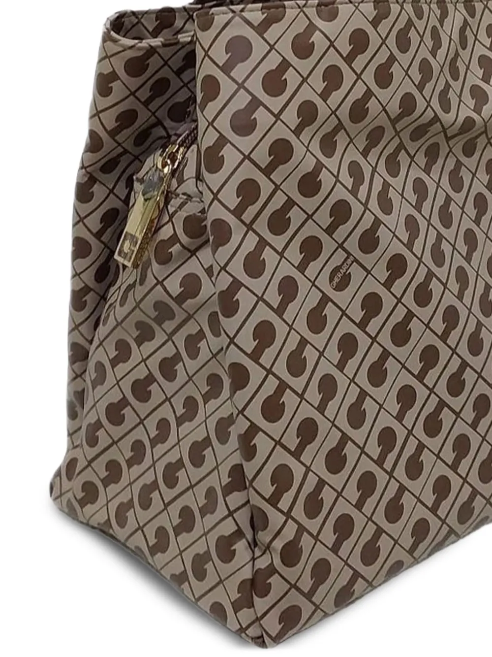 Gherardini pattern tote bag - Bruin