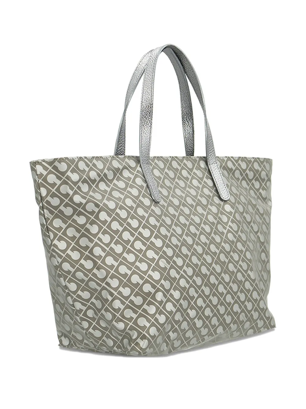 Gherardini metallic-handle logo tote bag - Groen