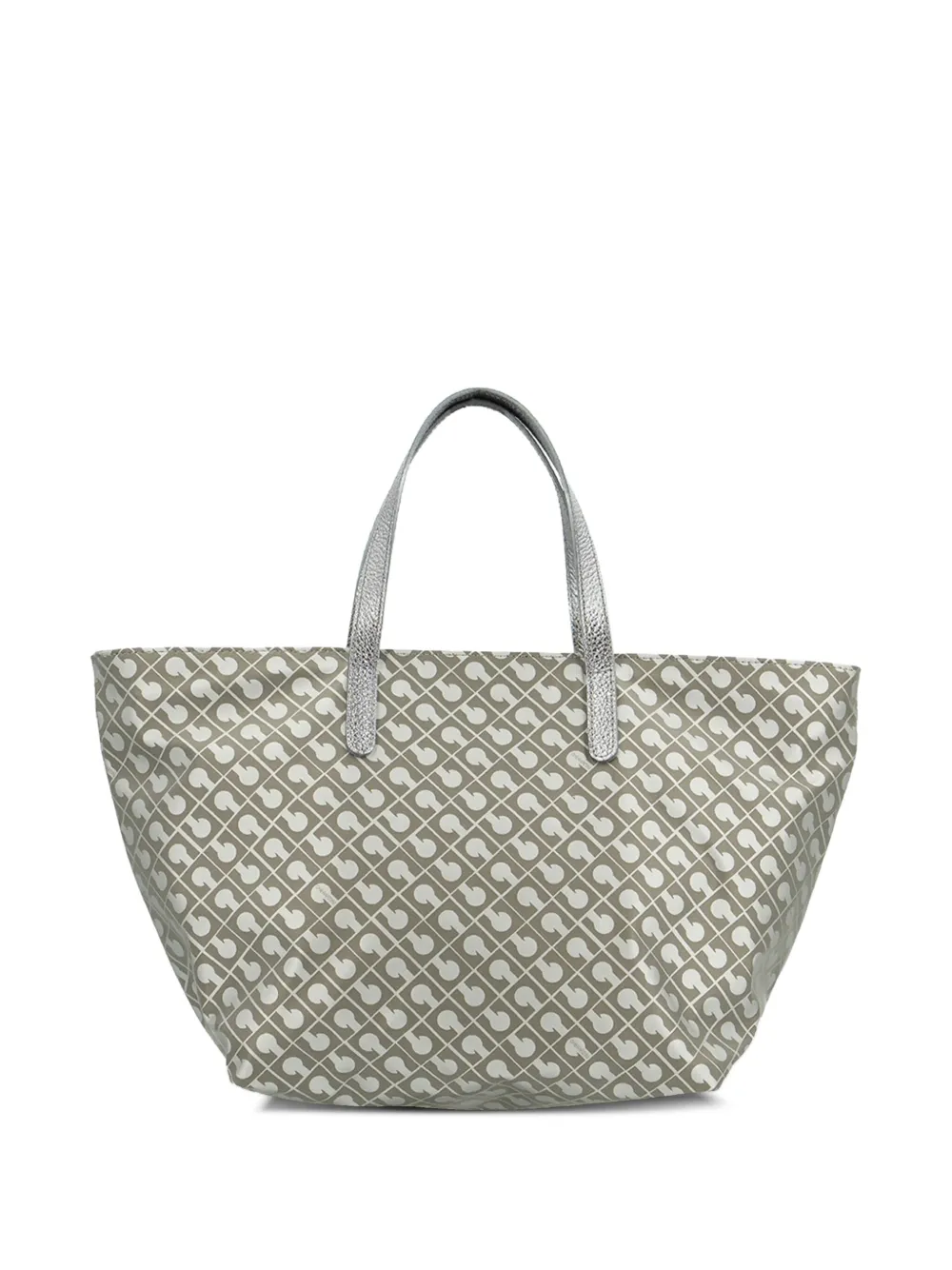 Gherardini metallic-handle logo tote bag | Green | Image 1