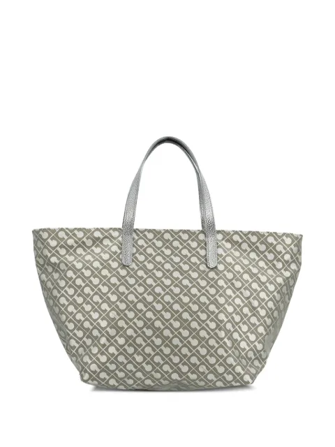 Gherardini metallic-handle logo tote bag