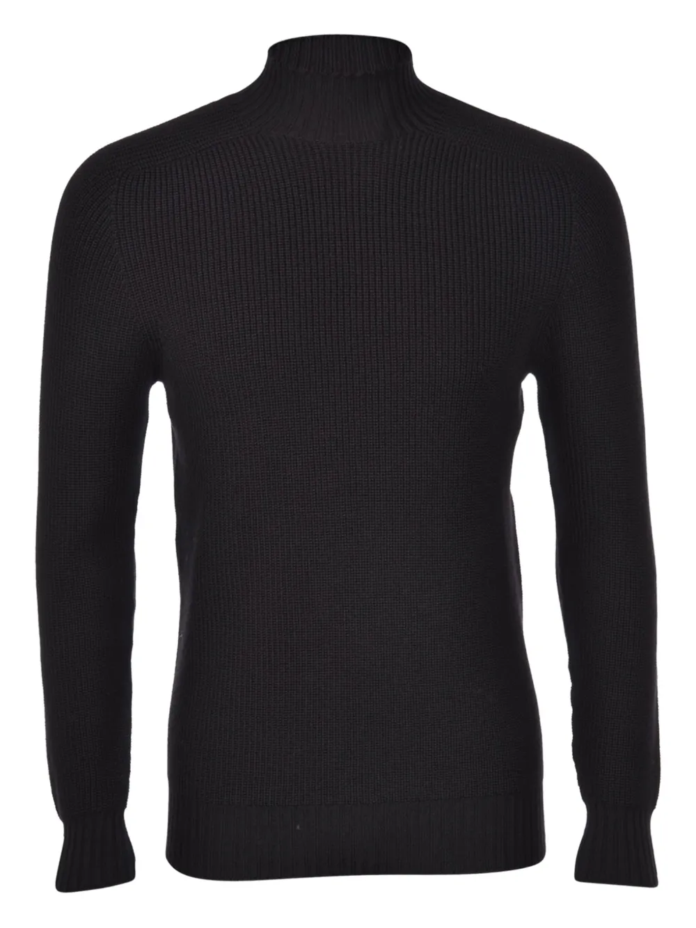 Gran Sasso Ribbed High-neck Sweater In Black