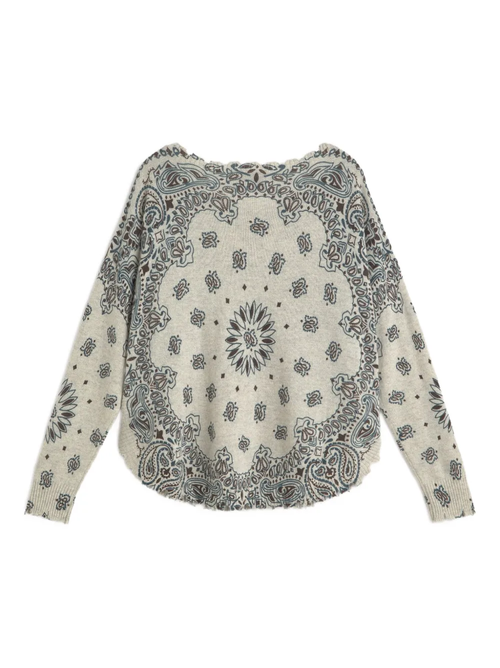 Kujten Patterned Sweater In Gray