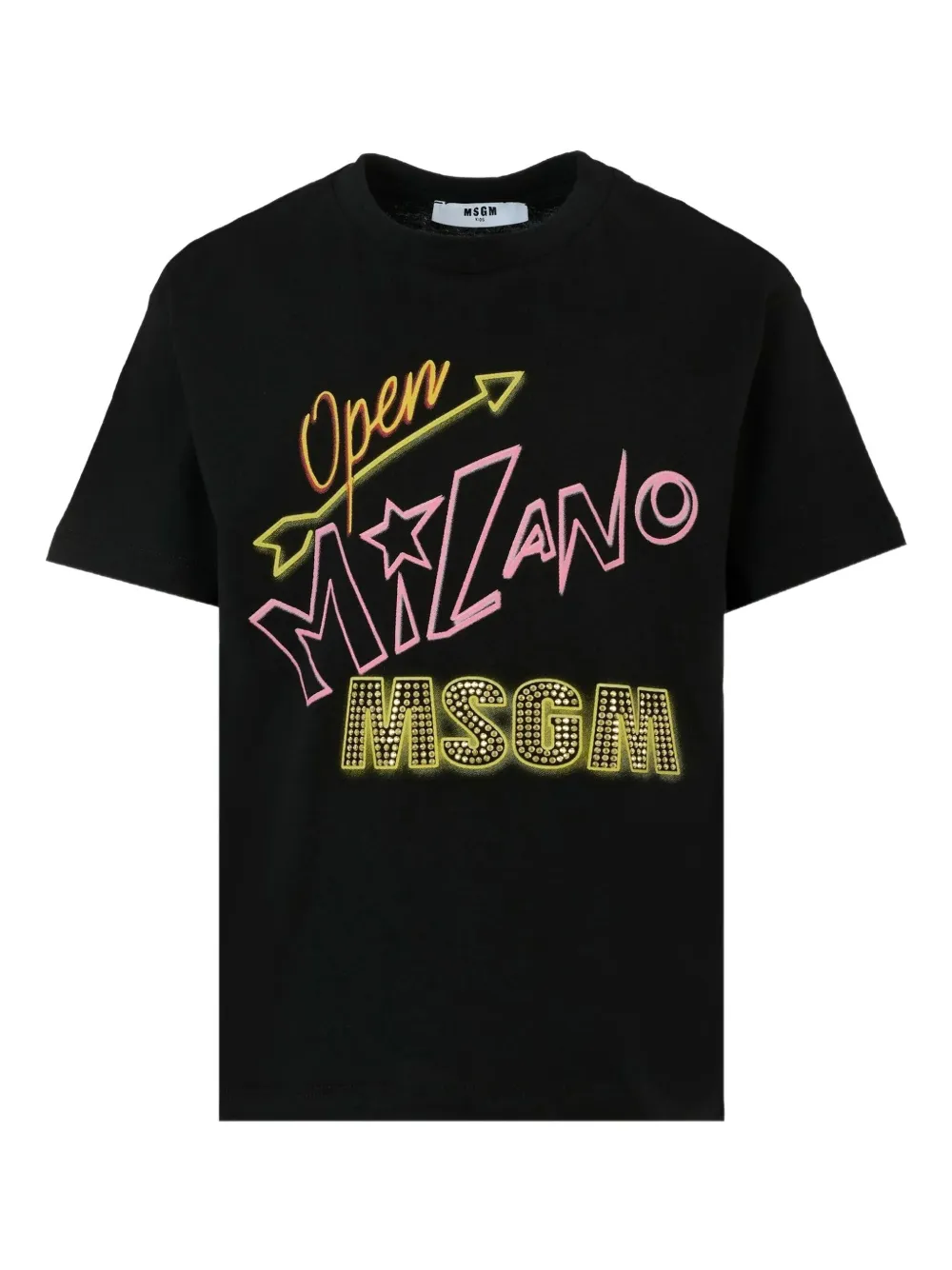MSGM Kids embellished T-shirt | Black | Image 1