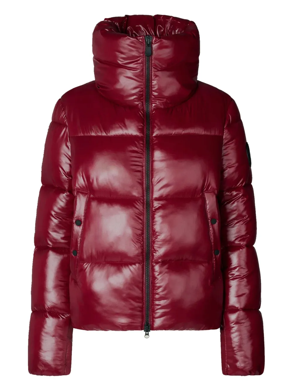 Save The Duck logo-patch padded jacket - レッド Save The Duck logo-patch padded jacket - レッド
