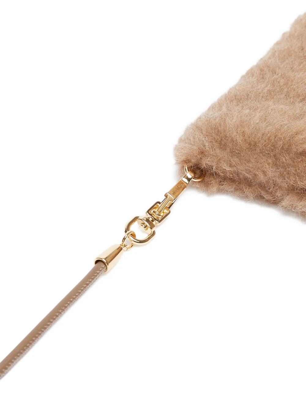 Max Mara Beige Ombrat2 Mittens In Brown