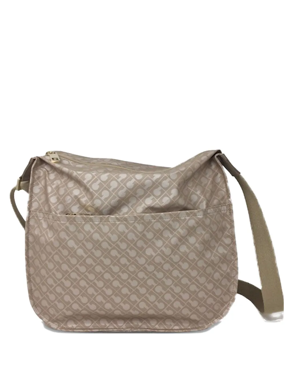 Gherardini Monogram-pattern Cross Body Bag In Neutral