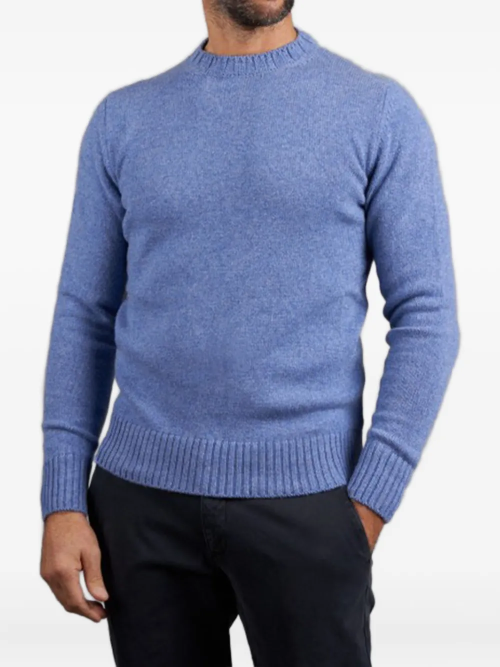 Sonrisa wool crew-neck jumper - Blu