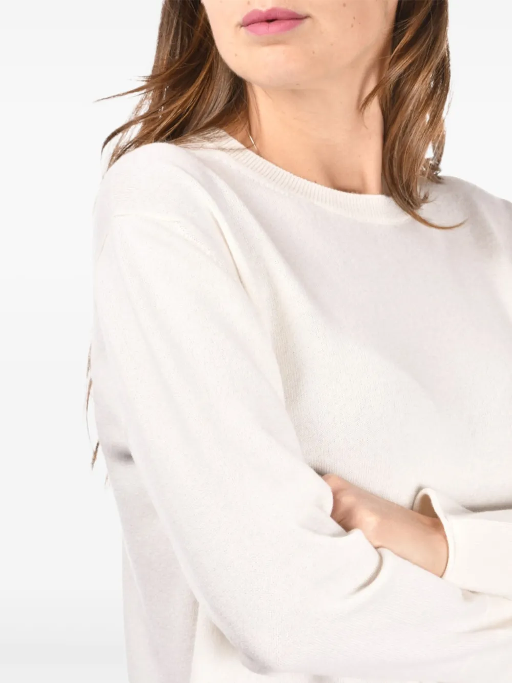 Gran Sasso Trui met ronde hals Wit