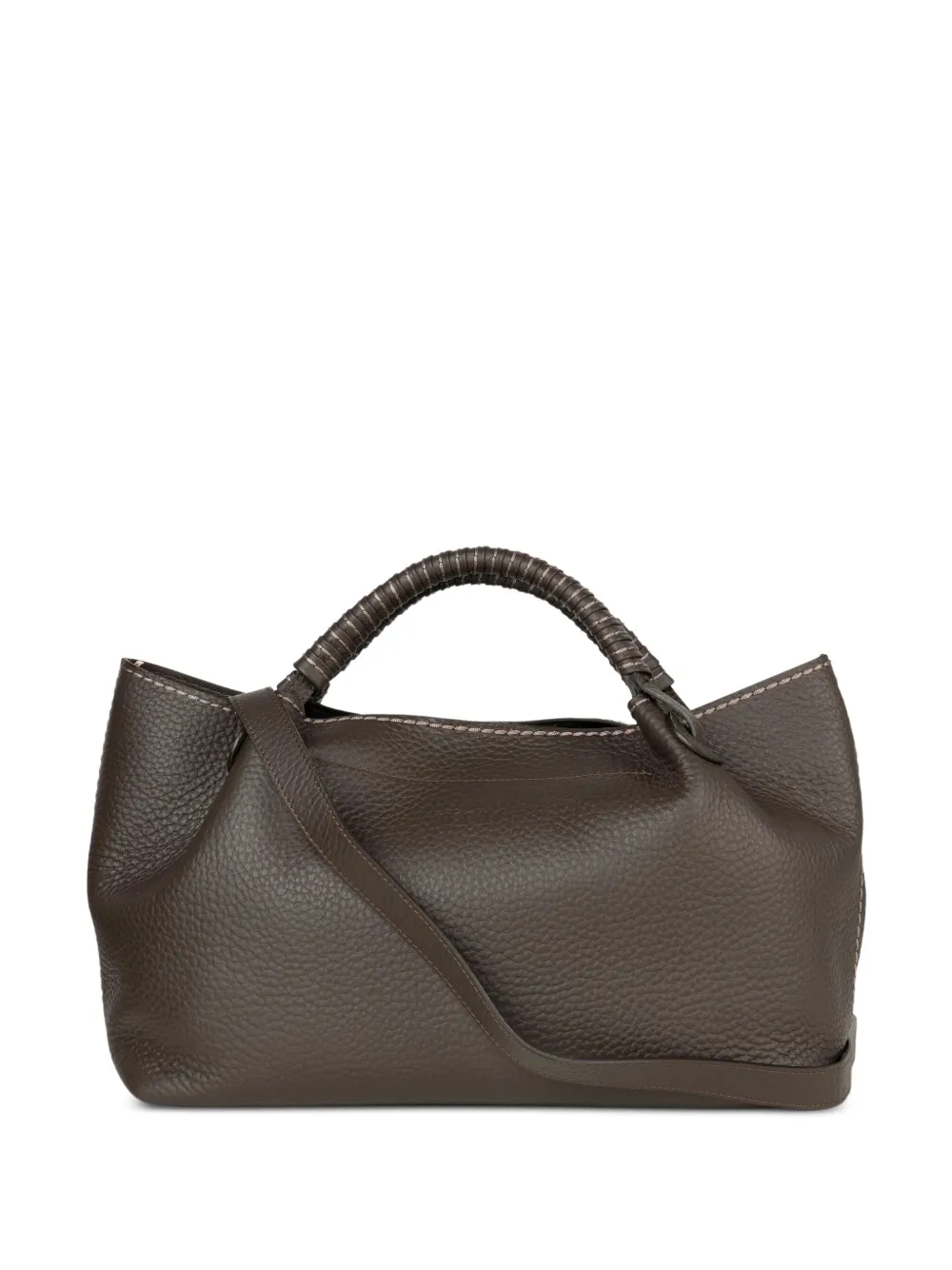 VISONA` MIA pebble-leather handbag | Brown | Image 1