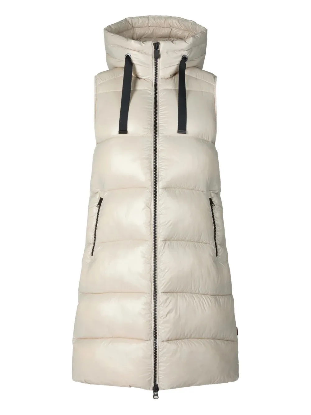 Save The Duck Padded Hooded Zip Gilet In White