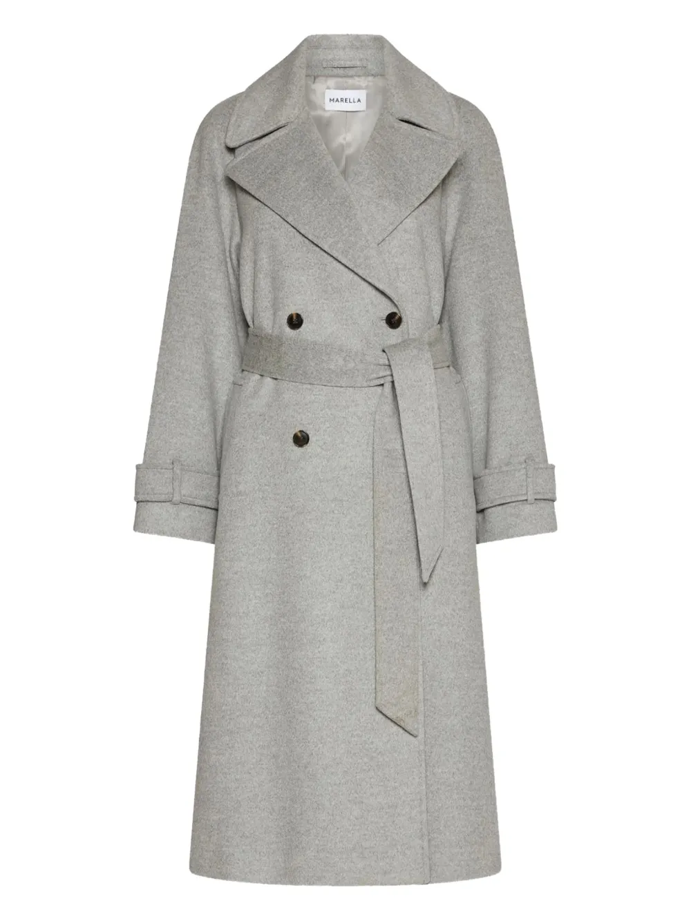 Marella Tenna ベルテッド ダブルコート - グレー Marella Tenna ベルテッド ダブルコート - グレー