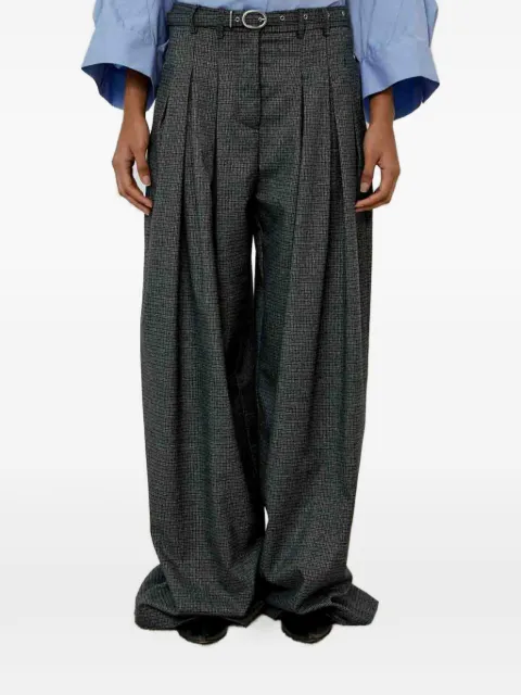 MeimeiJ pleated checked trousers