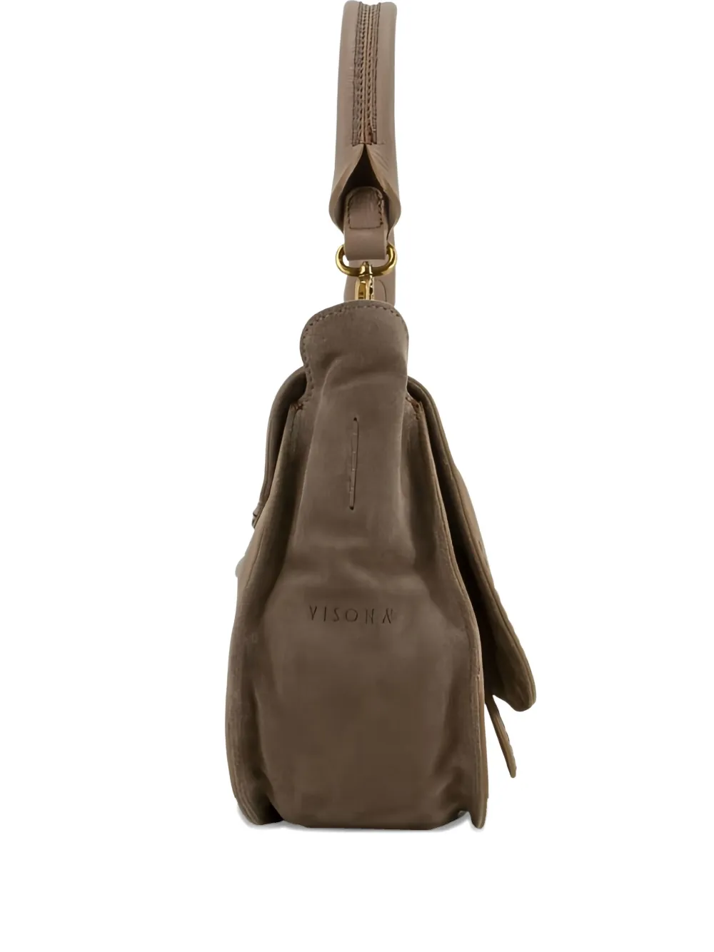 Visonà Sella Leather Shoulder Bag In Green