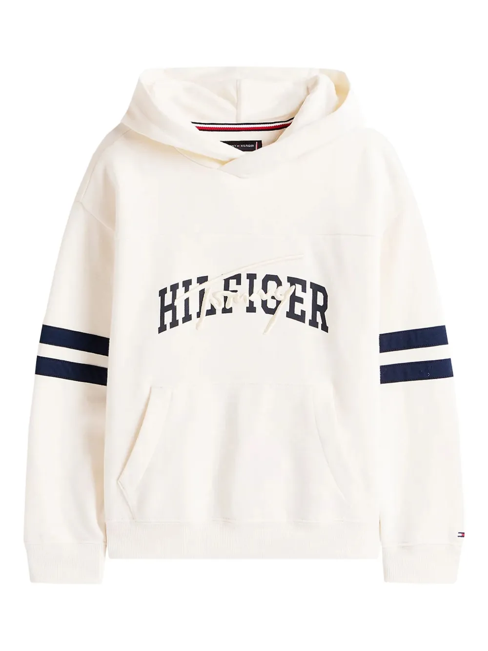 Tommy Hilfiger Junior Hilfiger Stripe-sleeve Hoodie In Multi