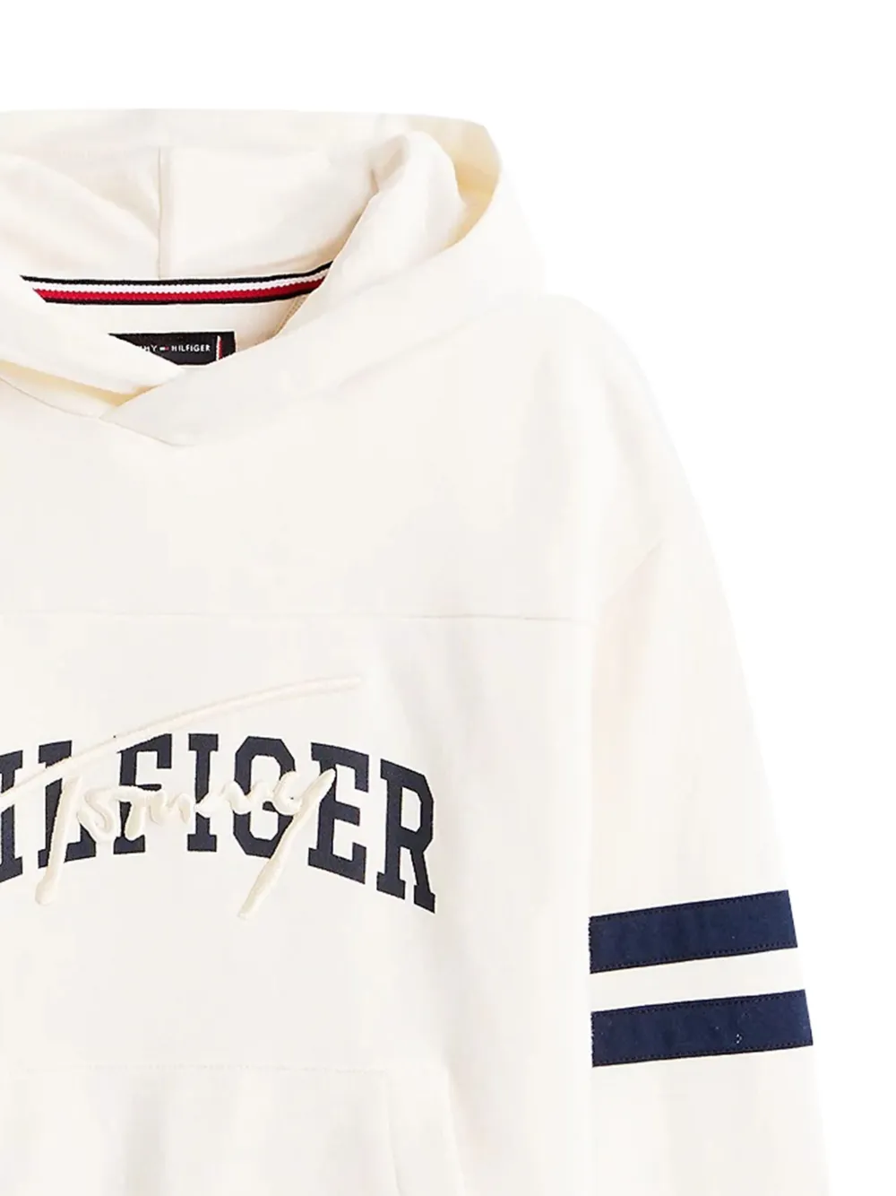 Tommy Hilfiger Junior Hilfiger Stripe-sleeve Hoodie In Multi