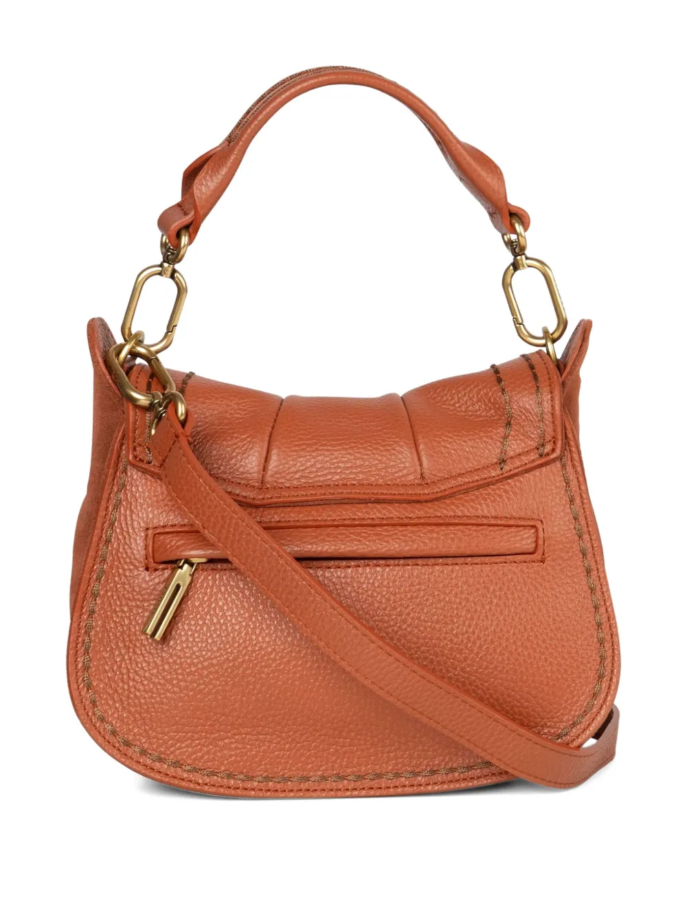 VISONA` SELLA pleated-leather shouder bag - Oranje