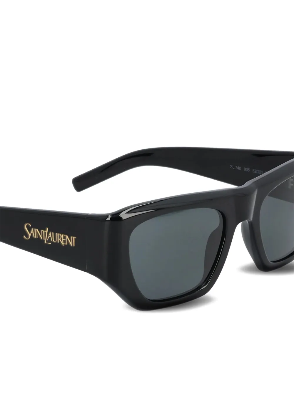 Saint Laurent Eyewear Zonnebril met logoplakkaat Zwart