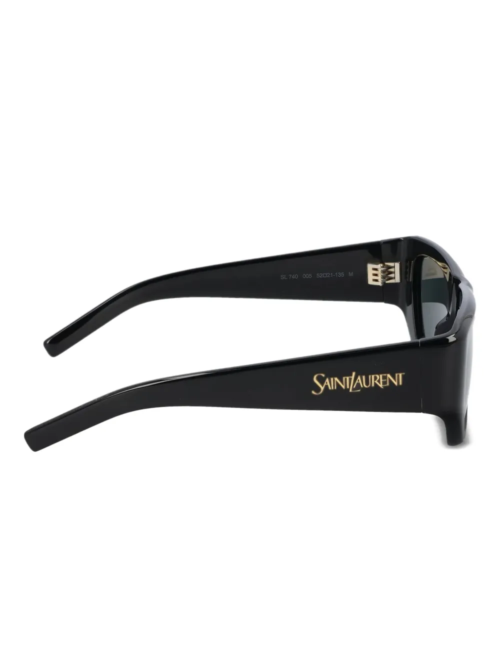 Saint Laurent Eyewear Zonnebril met logoplakkaat Zwart