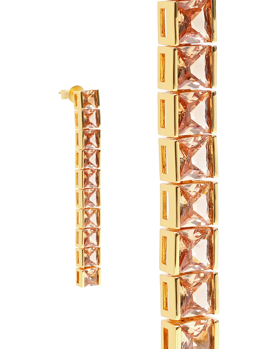 Izabel Display Tennis square-stone earrings | Image 2