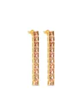 Izabel Display Tennis square-stone earrings - Gold