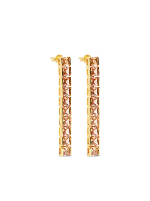 Izabel Display Tennis square-stone earrings