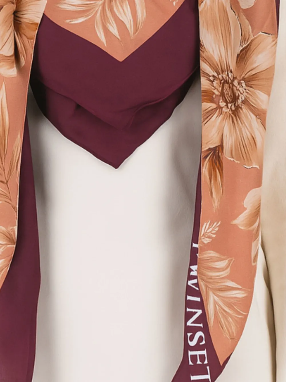TWINSET floral-print scarf - Bruin