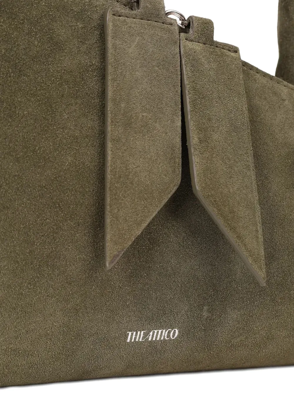 The Attico Sunrise leren schoudertas Groen