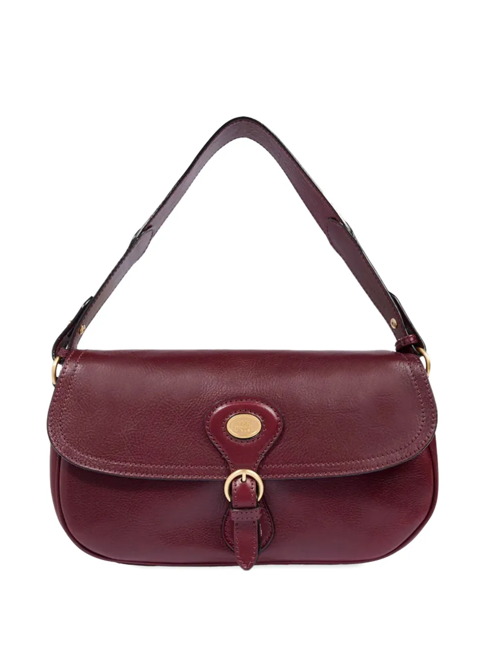 The Bridge Buckle-fastening Leather Shoulder Bag In Red