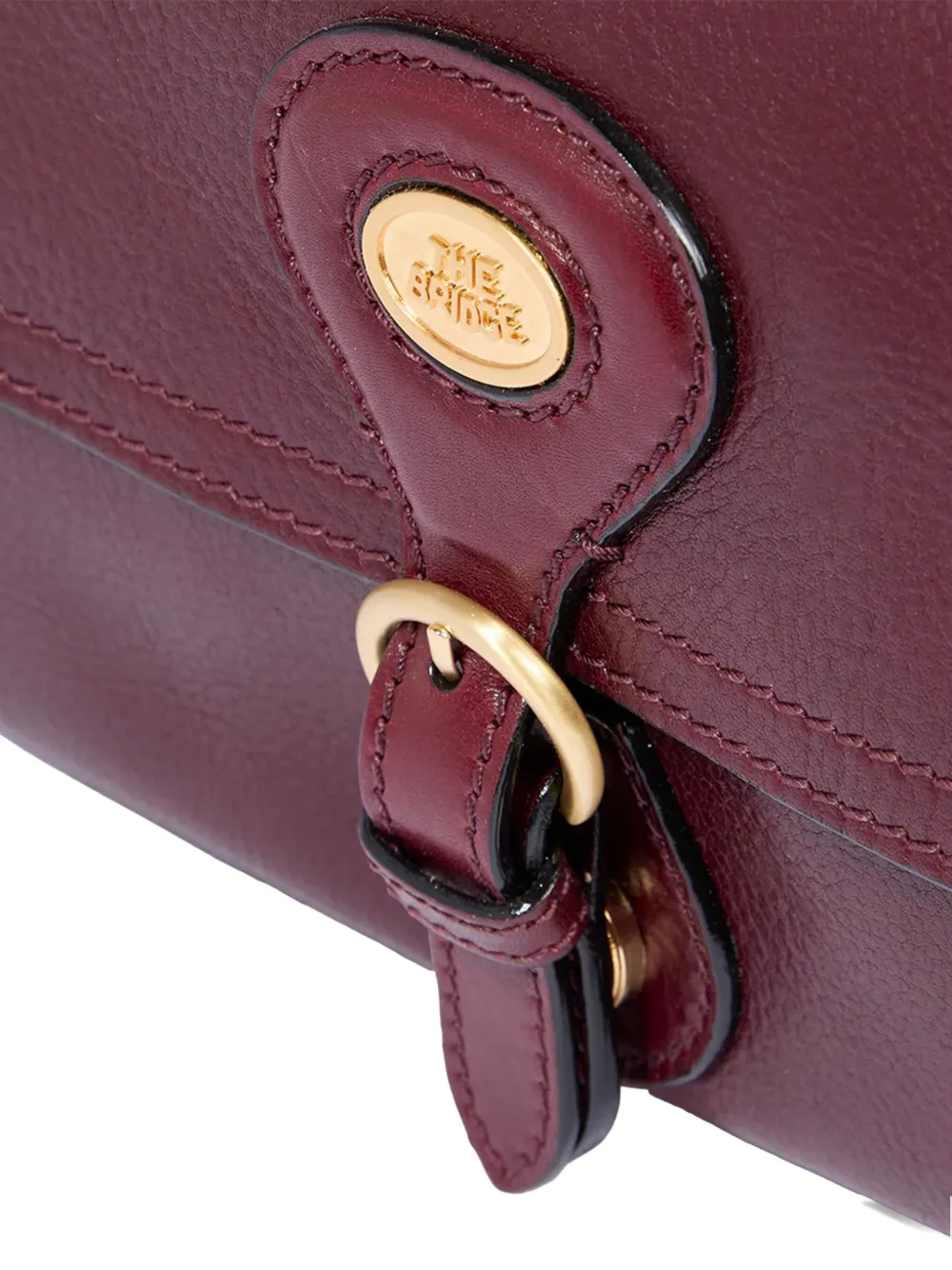 The Bridge Buckle-fastening Leather Shoulder Bag In Red
