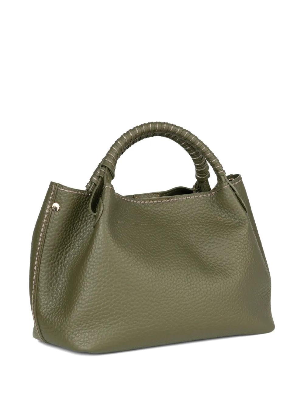 Visonà Medium Mia Braided-handle Tote Bag In Green