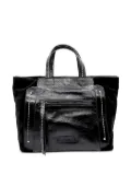 VISONA` patent leather tote bag - Black