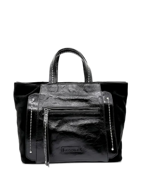 VISONA` patent leather tote bag