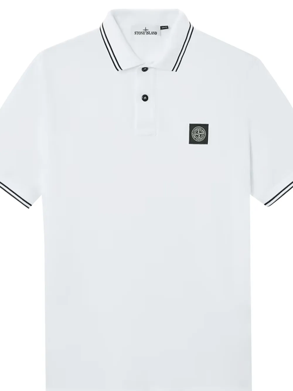 Stone Island tipped-collar polo shirt - Wit