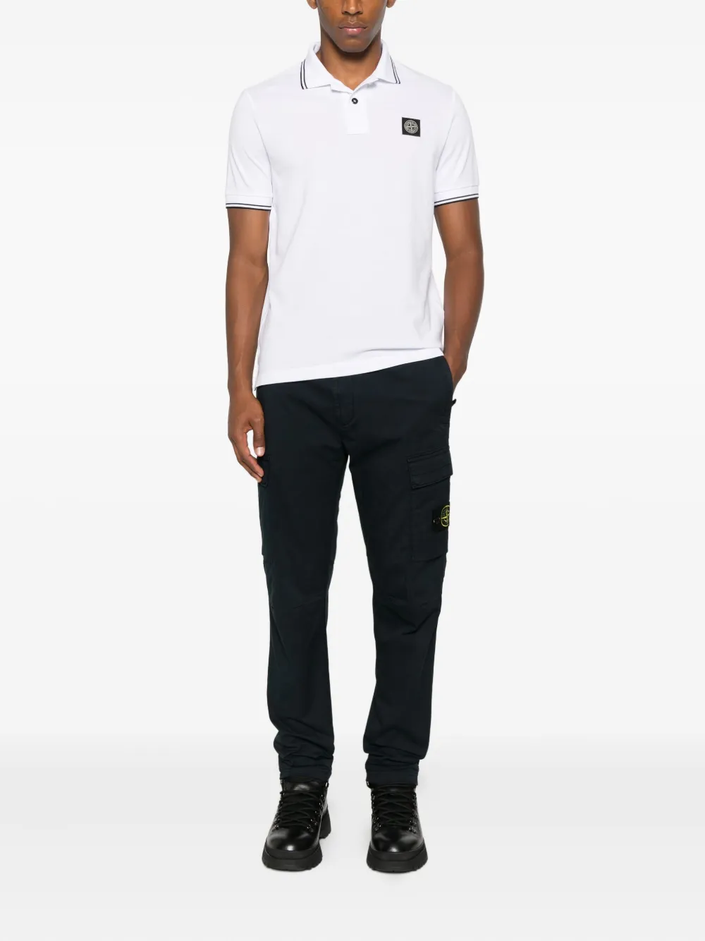 Stone Island tipped-collar polo shirt | Image 2