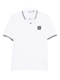 Stone Island tipped-collar polo shirt - White