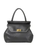 VISONA` twist-lock leather handbag - Black