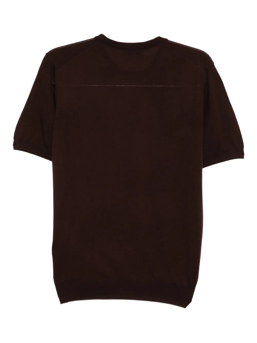 Lardini Wollen T-shirt - Bruin