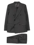 Lardini pinstripe double-breasted suit - Grey