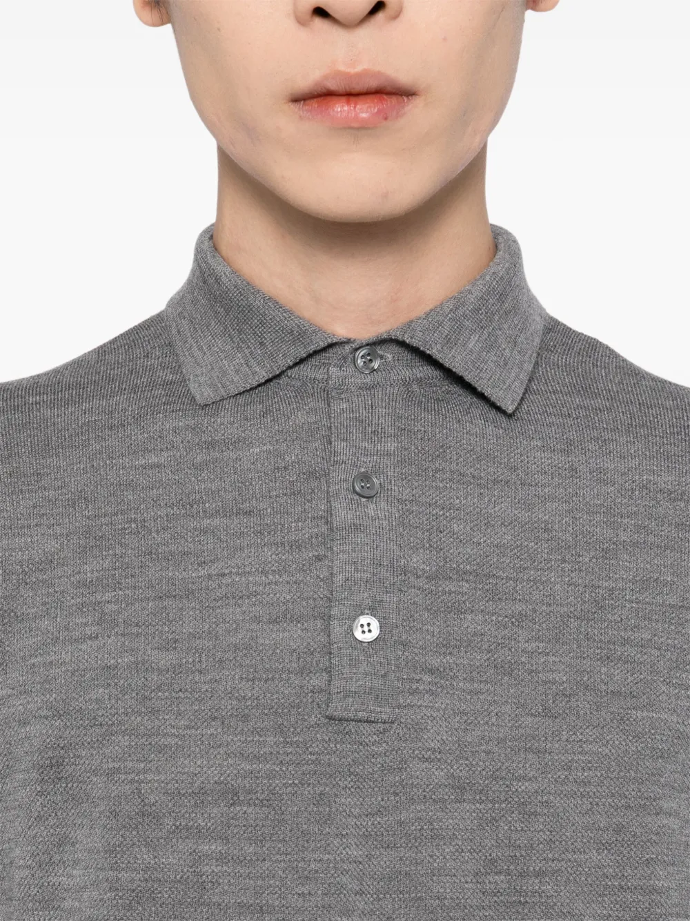 Lardini Wollen poloshirt Grijs