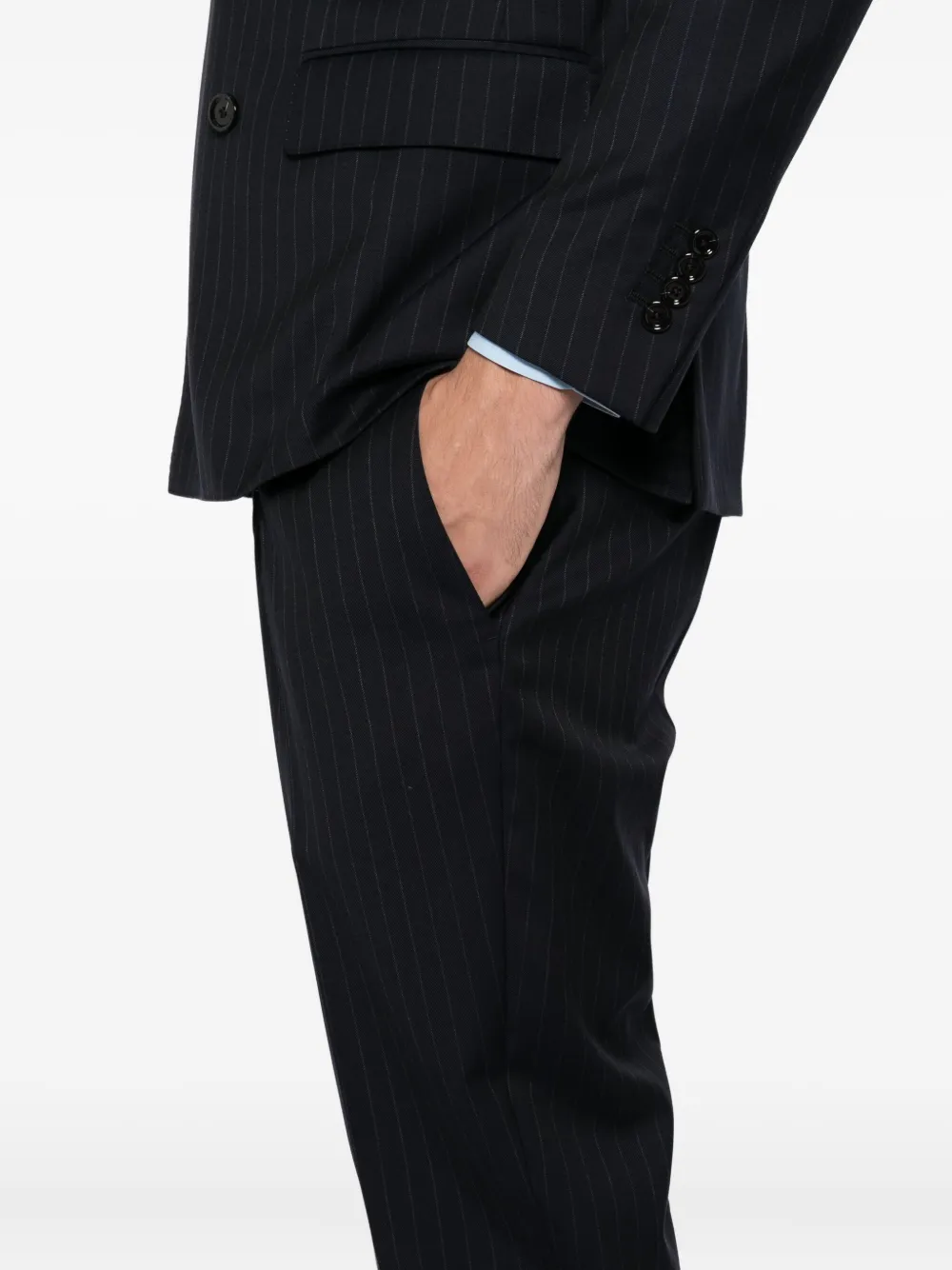 Lardini Pak met dubbele rij knopen Blauw