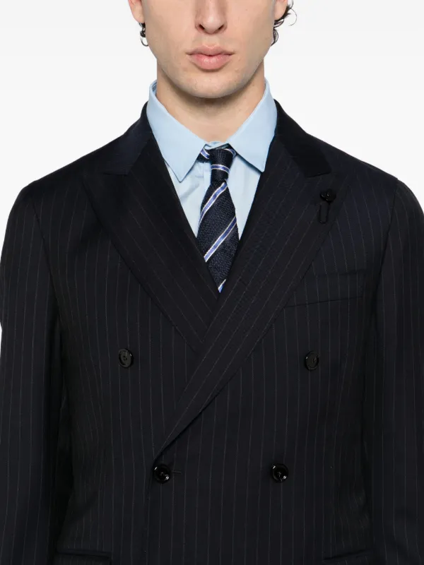 LARDINI ネイビー ダブル　スーツ Lardini ダブルスーツ | ブルー | FARFETCH JP