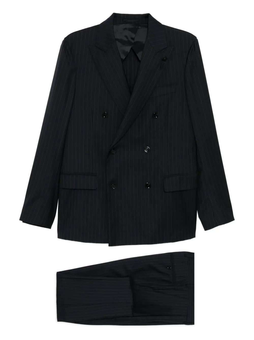 Lardini wool double-breasted suit | Blue | Image 1