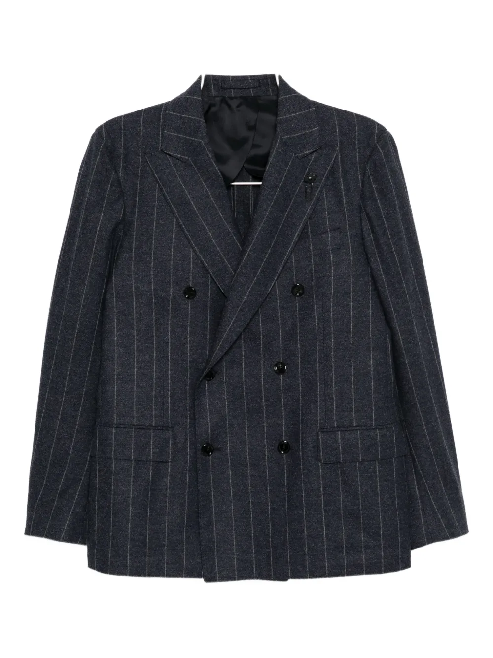 Lardini striped double-breasted suit - Blu