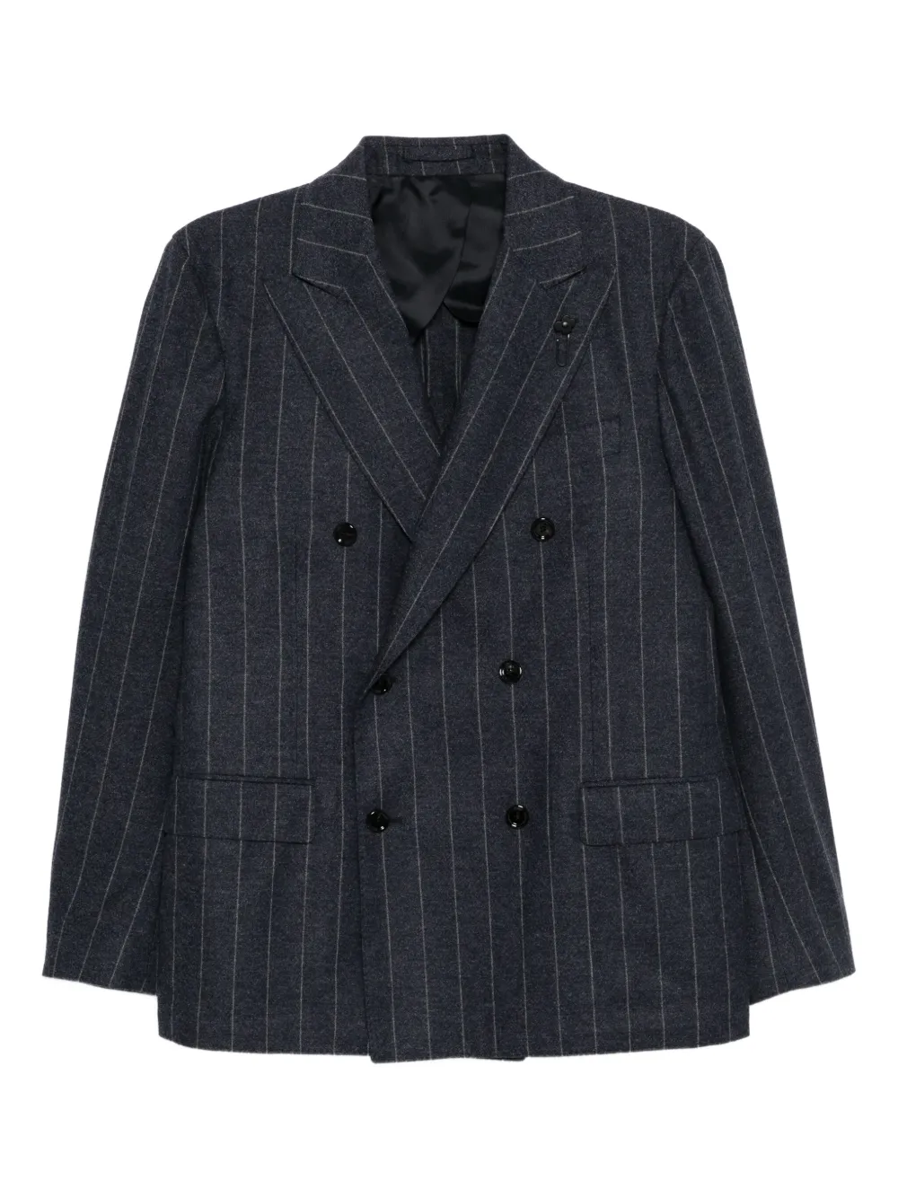 Lardini striped double-breasted suit | Blue | Image 1