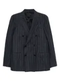 Lardini striped double-breasted suit - Blue