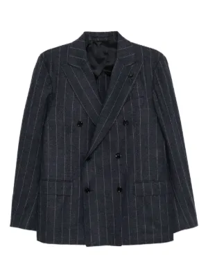Lardini ピンストライプ ダブルスーツ | ブルー | FARFETCH JP