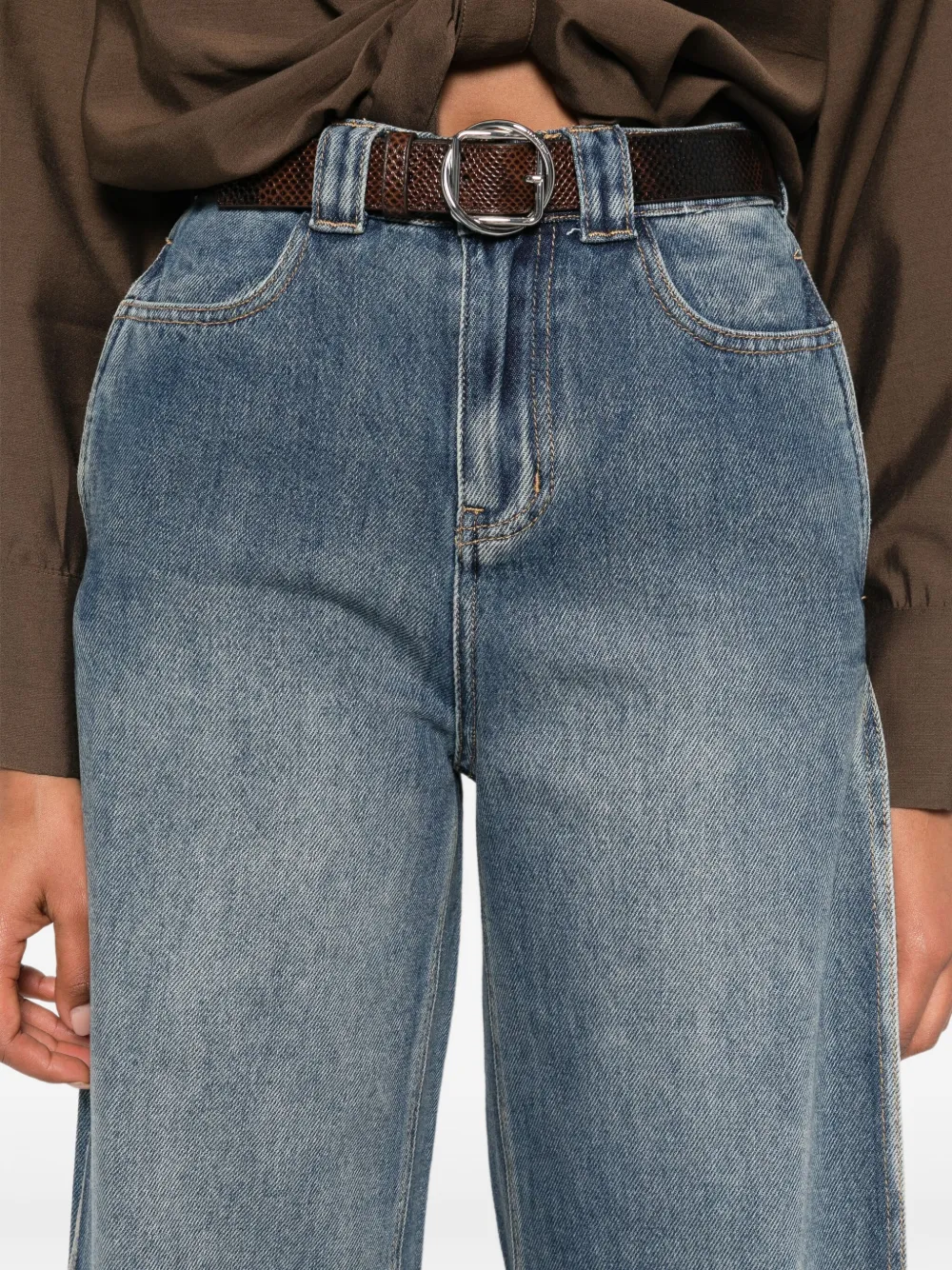 Eleh Wide-leg Jeans In Blue