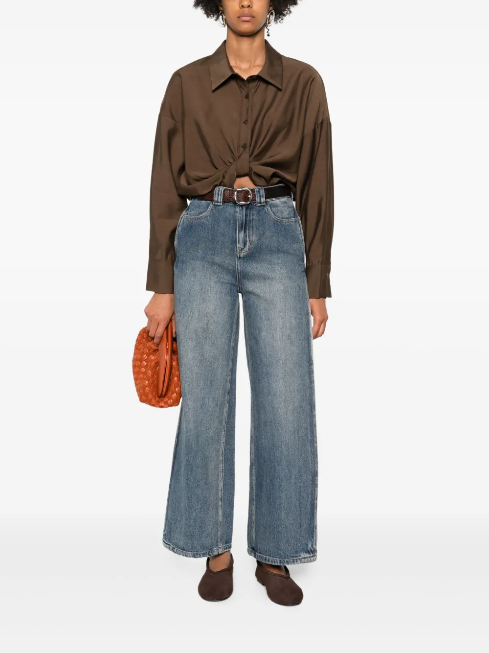 Eleh Jeans met wijde pijpen - Blauw