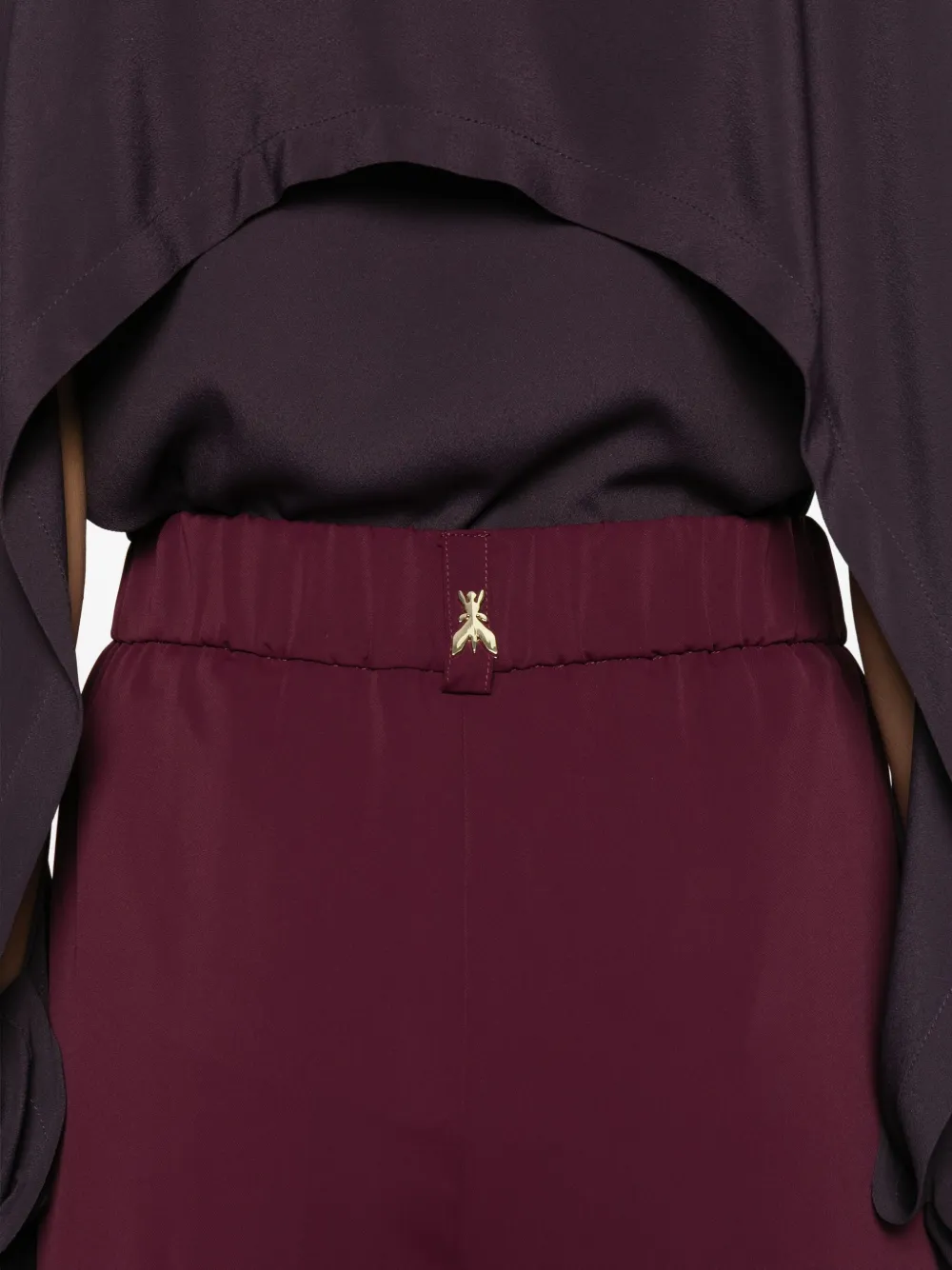 Patrizia Pepe Broek met elastische taille Paars