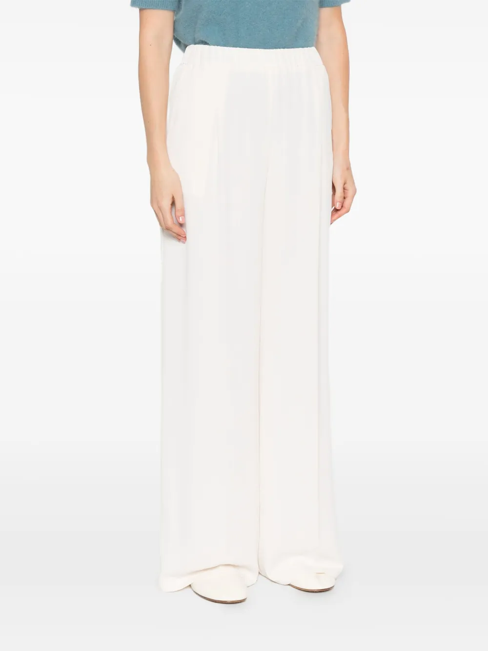 Patrizia Pepe Broek met elastische taille Beige